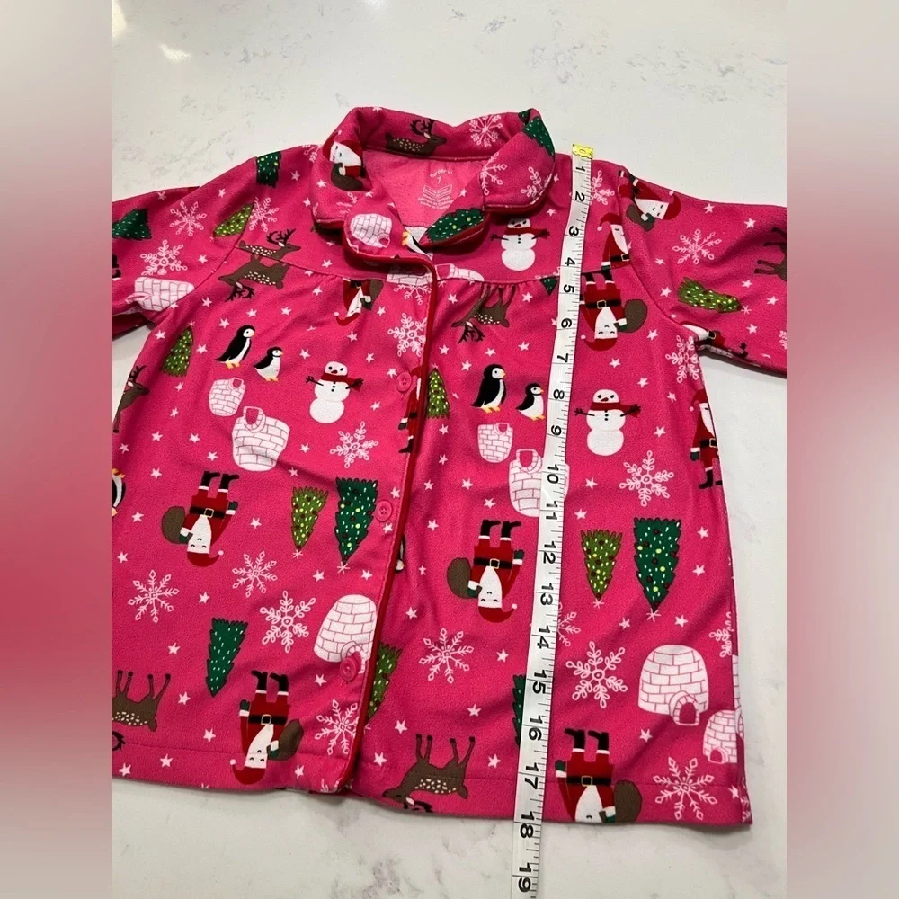 Carter's Pink Pajama Set with Winter Characters